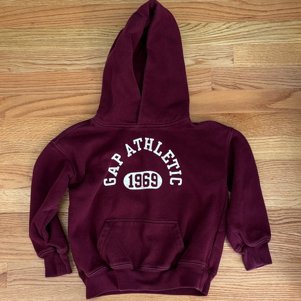 GAP Kids Maroon Athletic Hoodie
